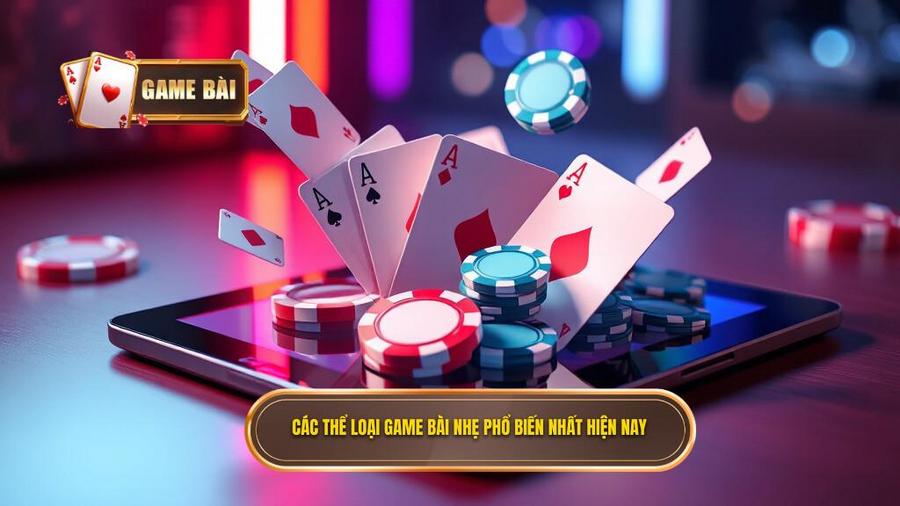 Các thể loại game bài nhẹ phổ biến nhất hiện nay