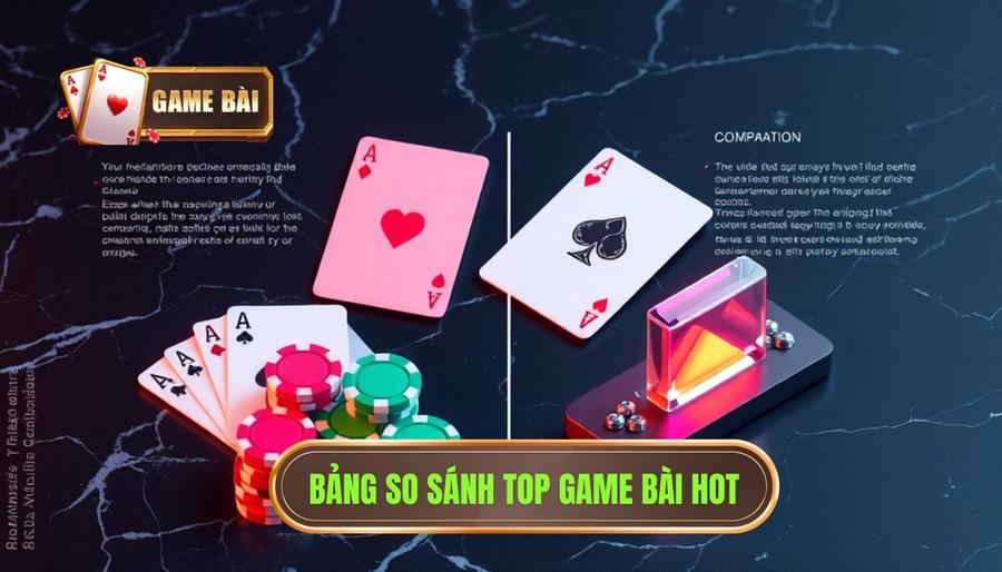 Bảng so sánh các đặc điểm của Top Game Bài Hot